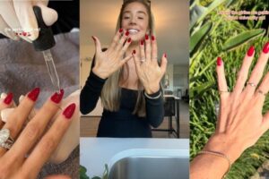 TikTok's latest viral manicure? 'Boston University Red' nails.