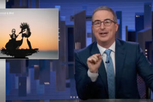 Sculpture of John Oliver riding a Pūteketeke goes on sale for a good cause