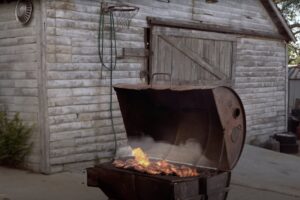 "Fast and Furious" yule log? Try this hour-long BBQ.