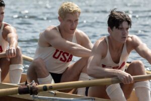 'The Boys in the Boat' review: George Clooney's WWII sports drama aims high, lands low