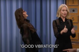 Michelle Yeoh and Naomi Watts playing charades gets very competitive, very fast