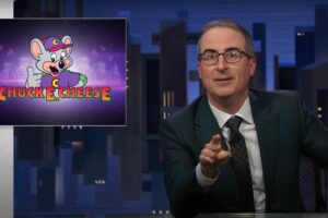 John Oliver take a hilarious deep dive into the dark, twisted history of Chuck E. Cheese